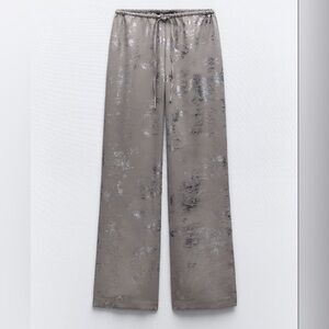 Zara Foiled Print Pants